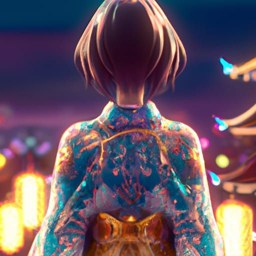 Beautiful Japanese Idol in Dynamic Lighting