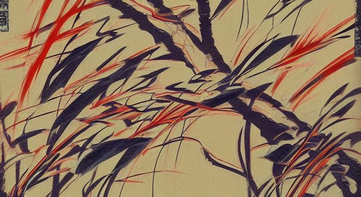 Surreal Japanese Serenity in Traditional Ukiyo-e Style