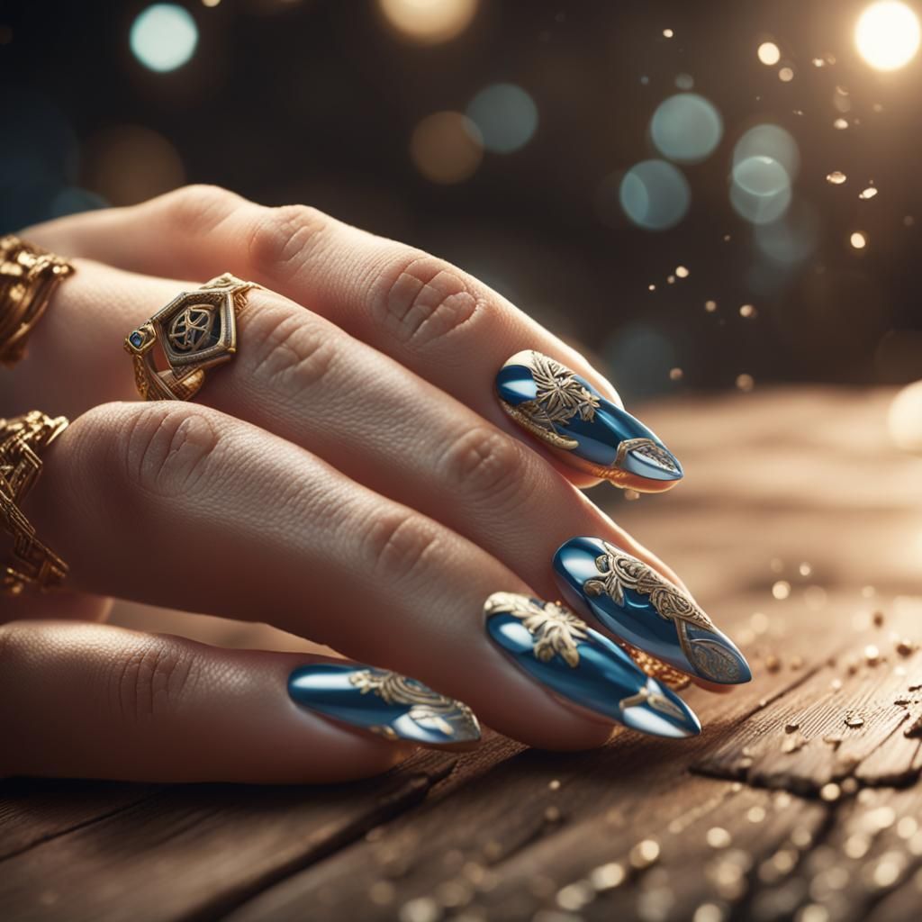 Detailed 3D Render of Beautiful Nails
