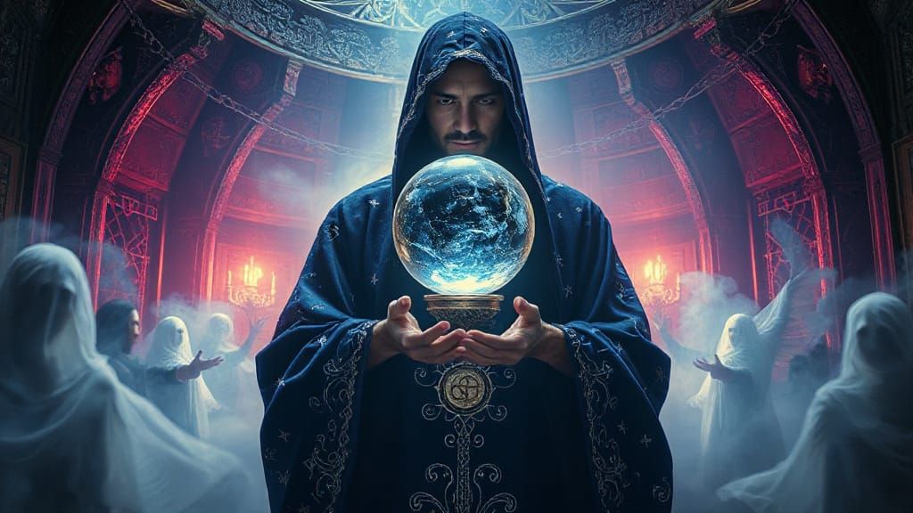 Mystical Seer in Celestial Chamber, Visions of Time