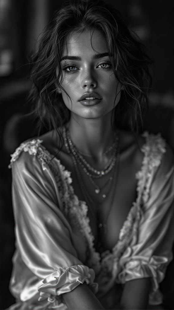 Timeless Monochrome Portrait in Elegant Style