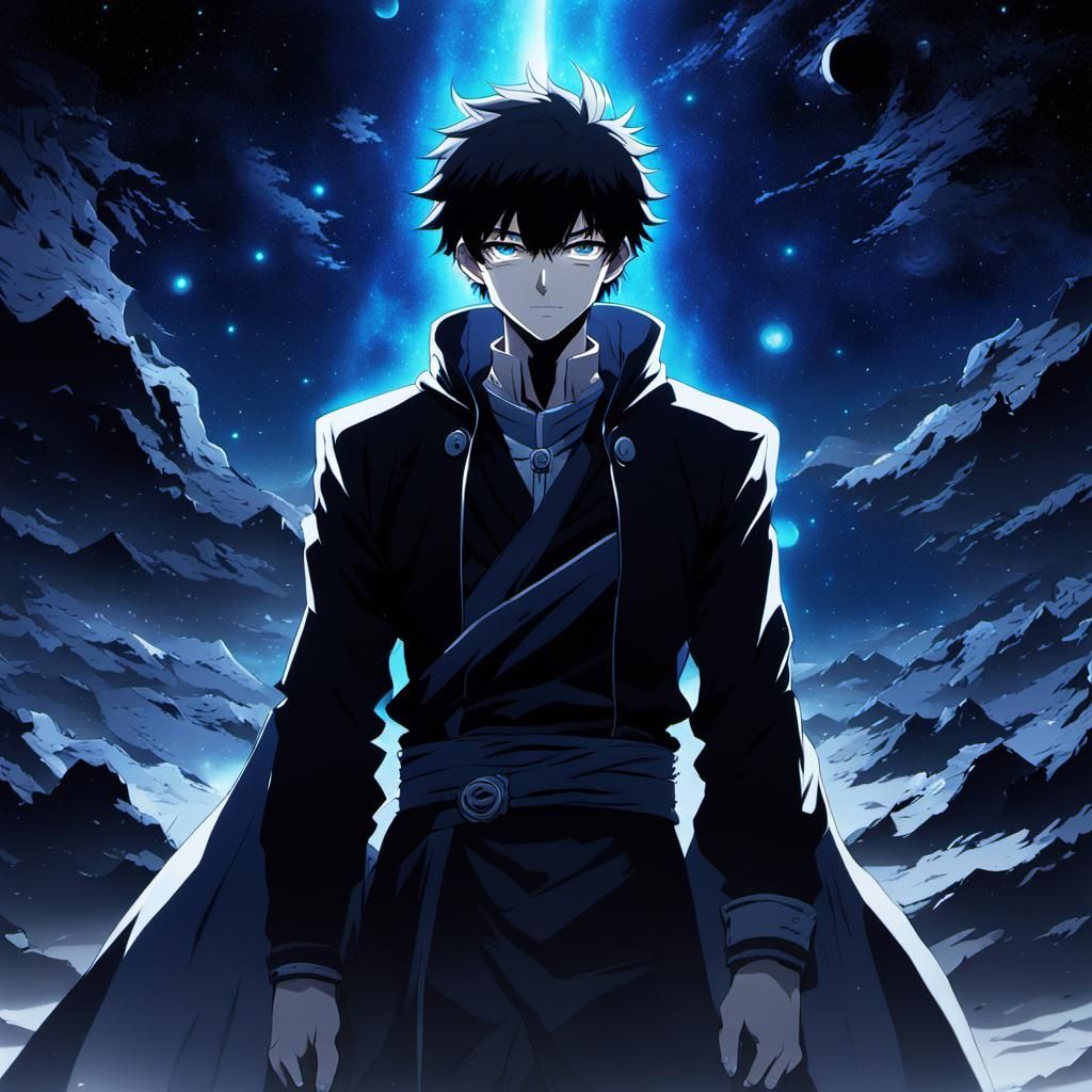 Gojo Satoru in Infinite Dark Void: Anime Key Visual
