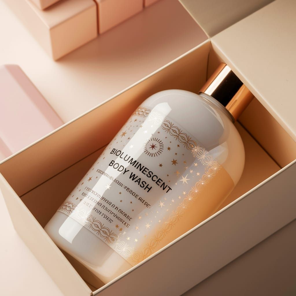 Luxurious Bioluminescent Body Wash in a Beautiful Beauty Box