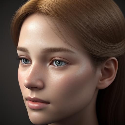 Radiant Woman's Portrait in Photorealistic Style