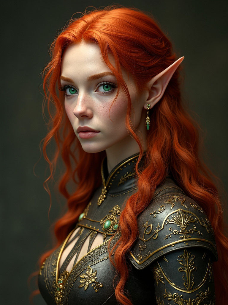 Ethereal Elf Portrait in Dynamic Lighting