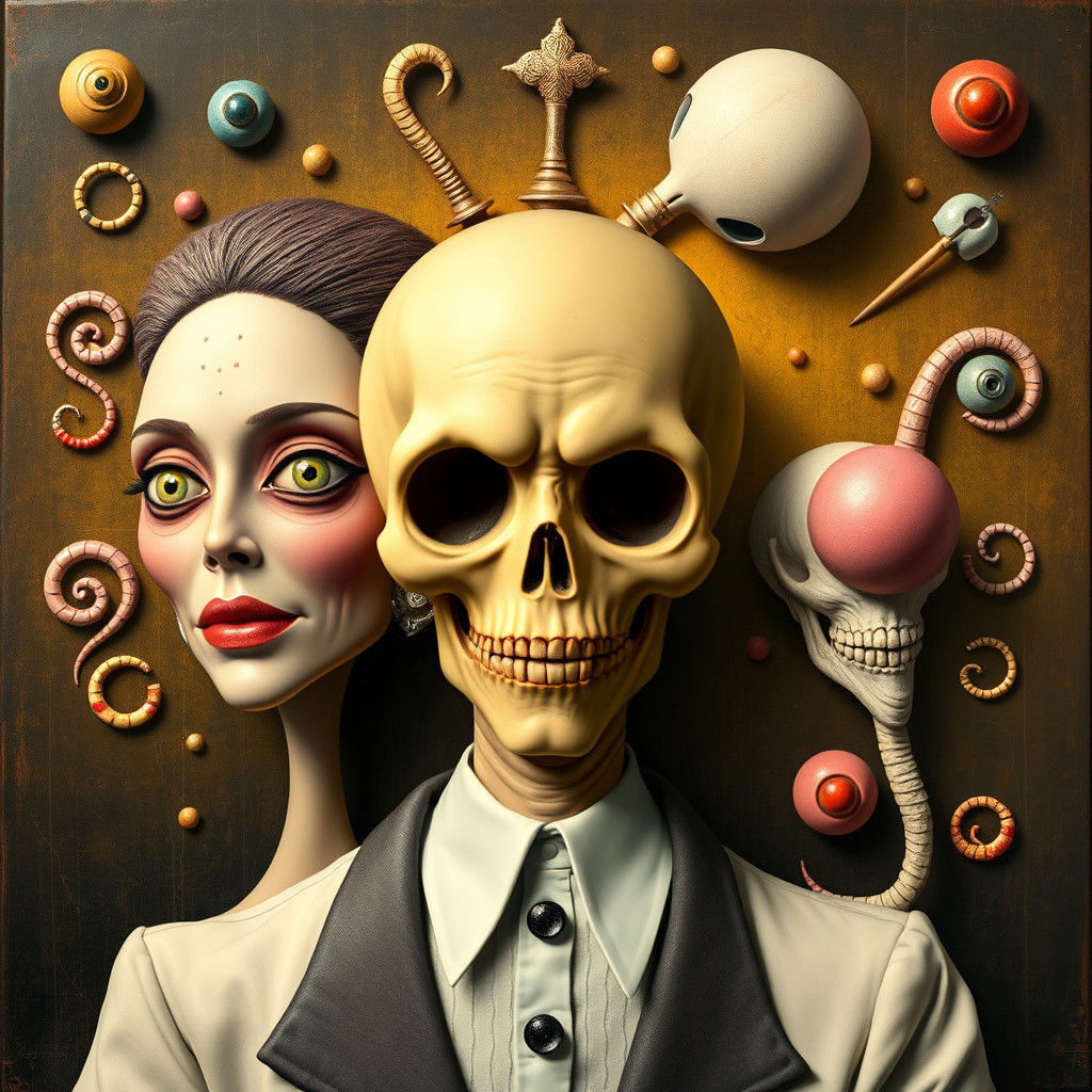 Pop Surrealist Plague Doctor Portrait