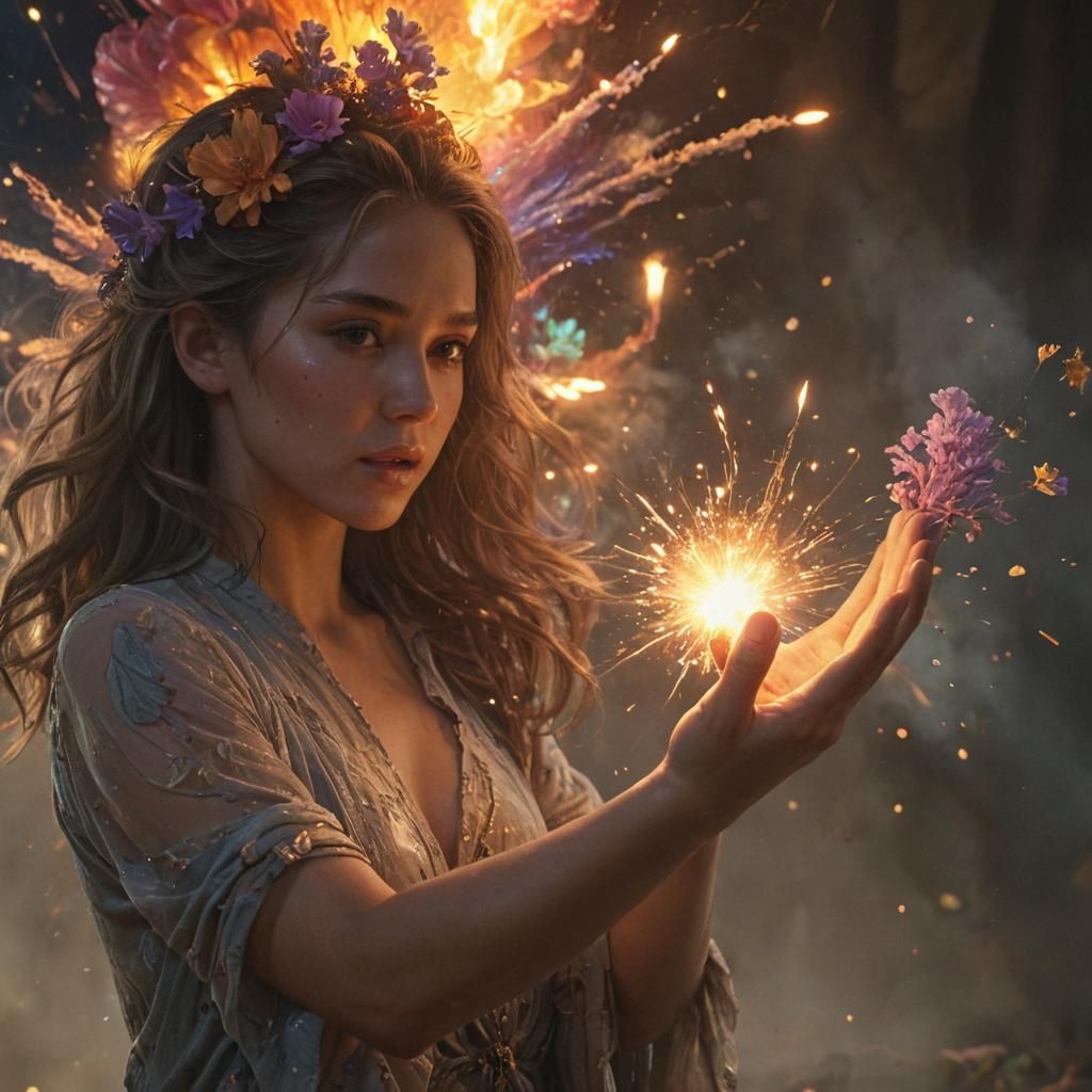 Hyperfeminine Concept Art: Explosion of Vibrant Colors