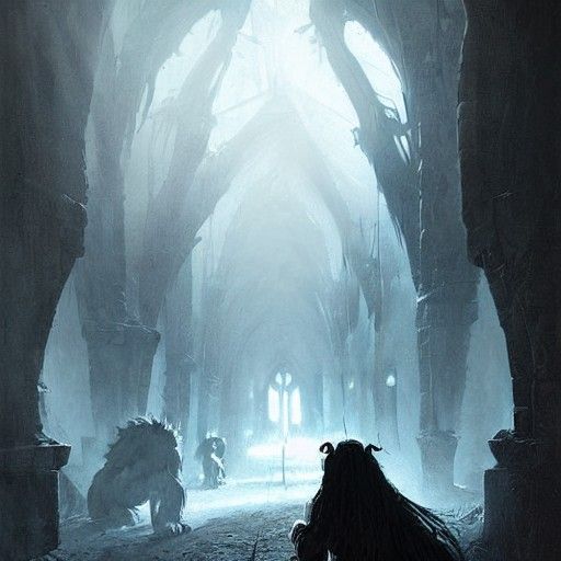 Sinister Troll in Dungeon