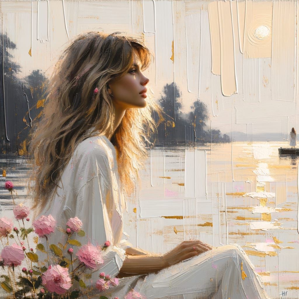 Ethereal Female Portrait in Soft Fantasy Art Style