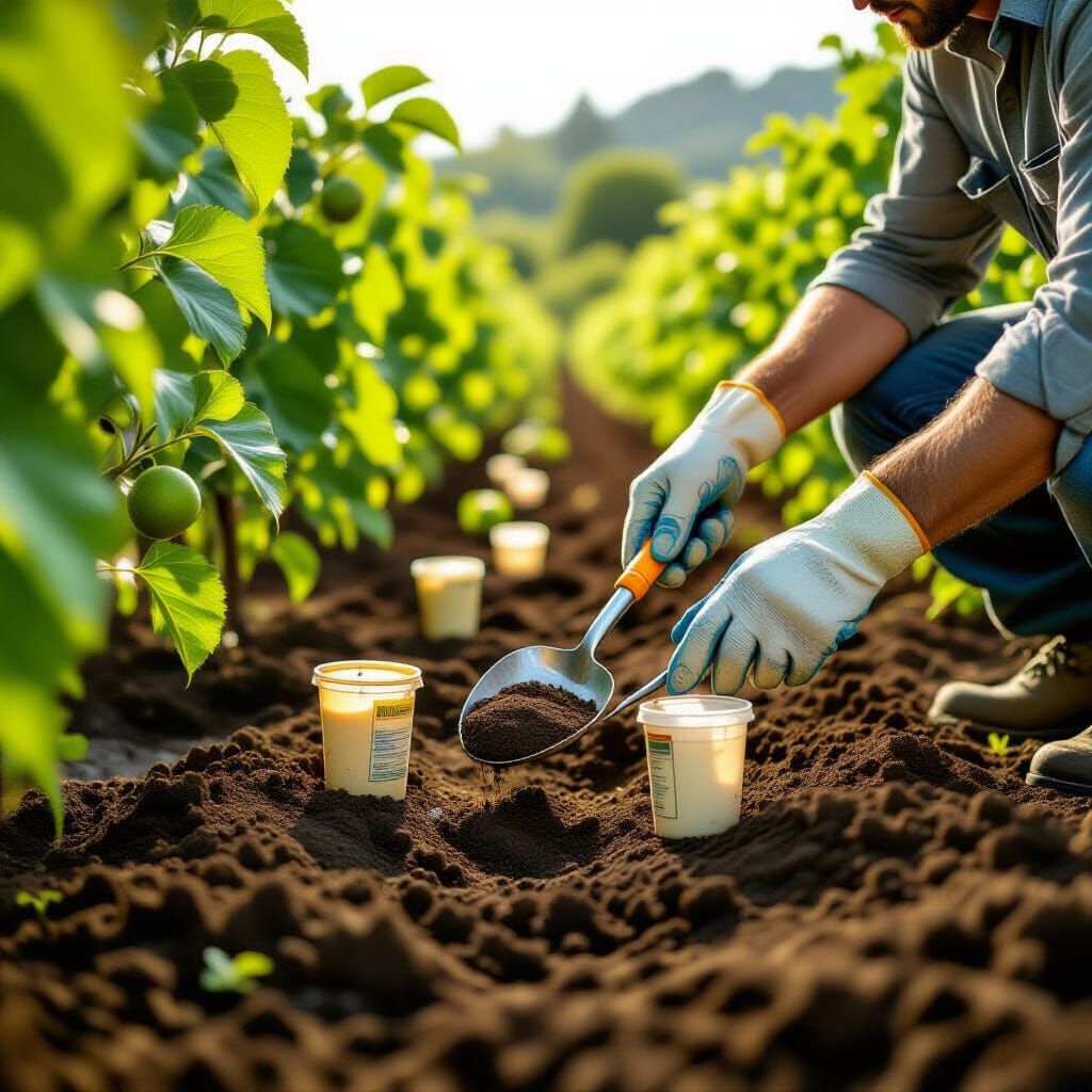 Kiwi Farm Soil Sampling Poster - Photorealistic Professional...