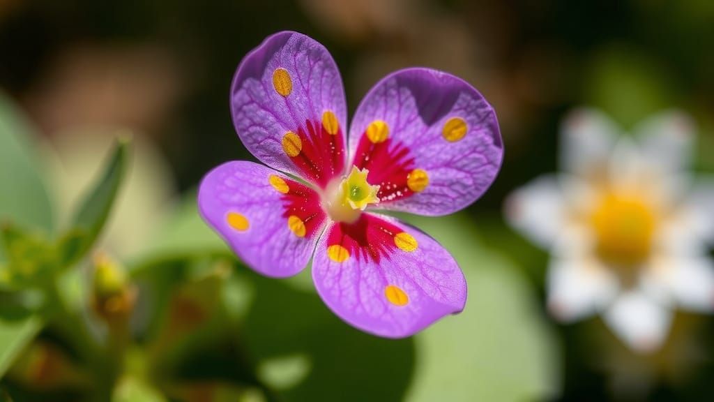 Rare Polka Dot Flower in Shrouded Meadow