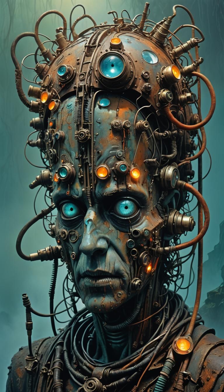 Grotesque Psychoanalytic Device in Hyperrealistic Style