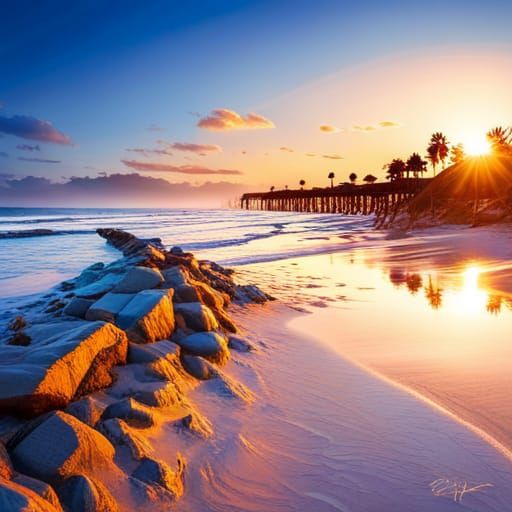 Vibrant Coastal Scene: Sun, Sand, and Relaxation