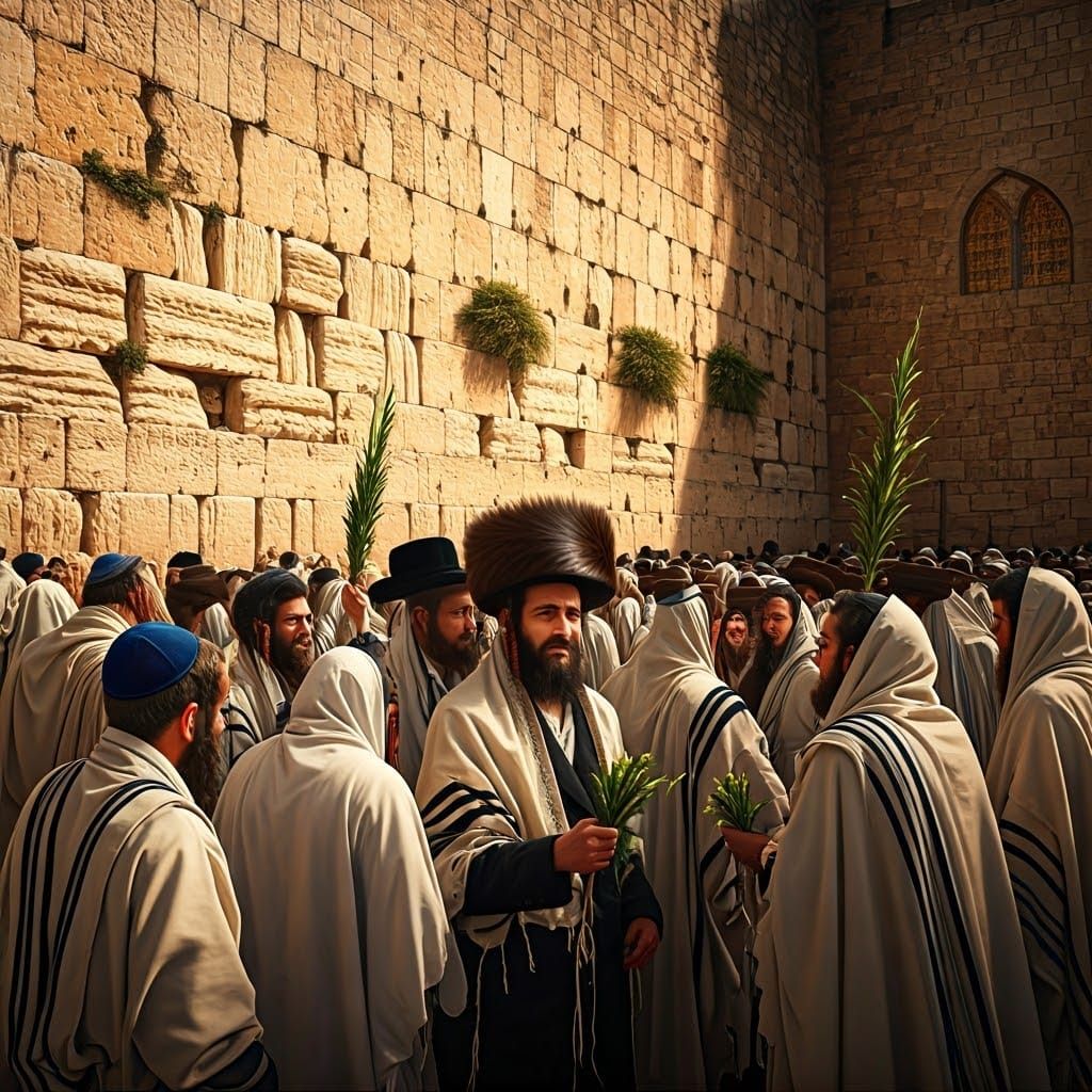 Diverse Jews Unite at Majestic Western Wall Plaza in Vibrant...
