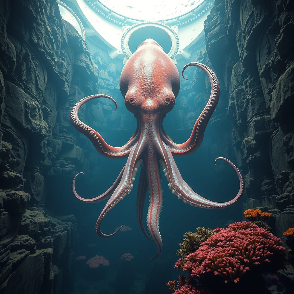 a confident octopus
