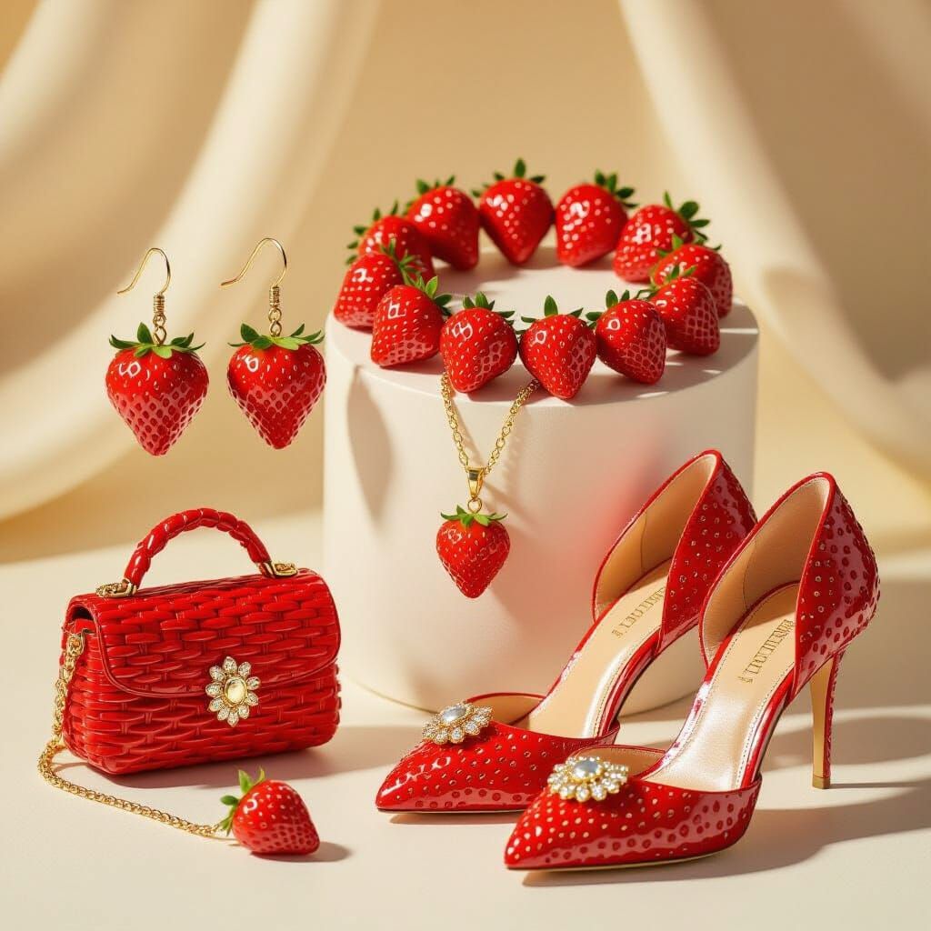Luxury Strawberry Accessories Collection