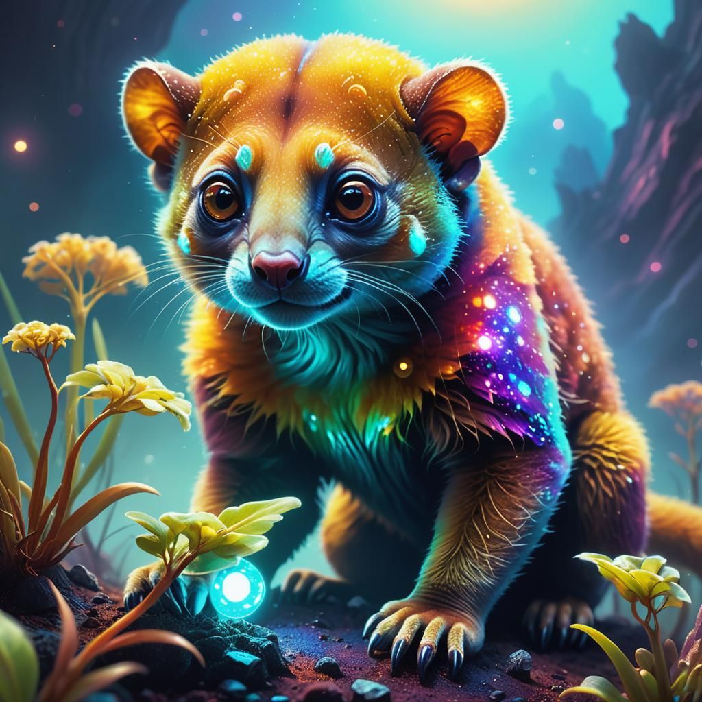 Iridescent Alien Creature on Distant Exoplanet