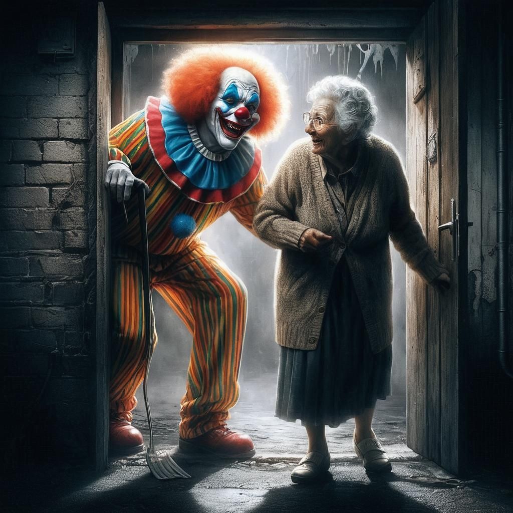 A clown held the door open for me. What a nice jester!