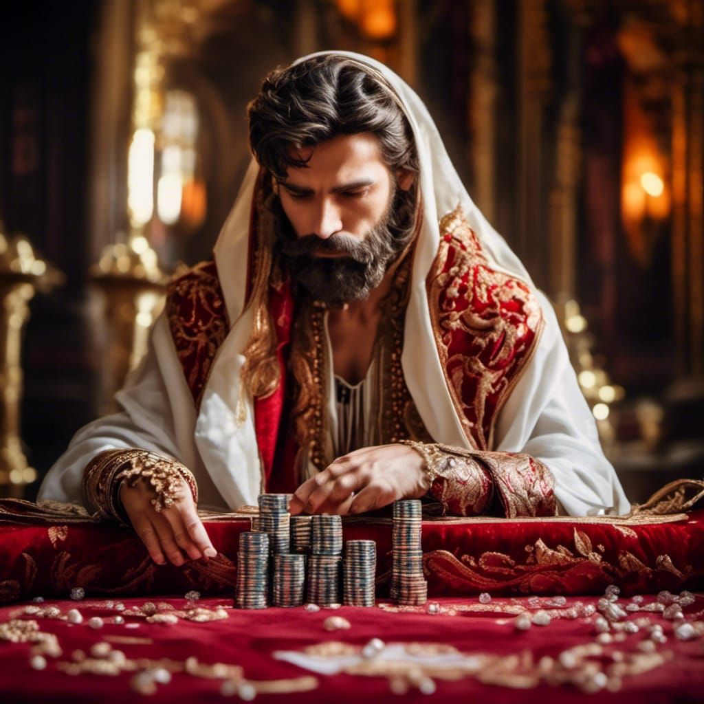 Apollo and Zeus Gamble in Casino, Classical Art