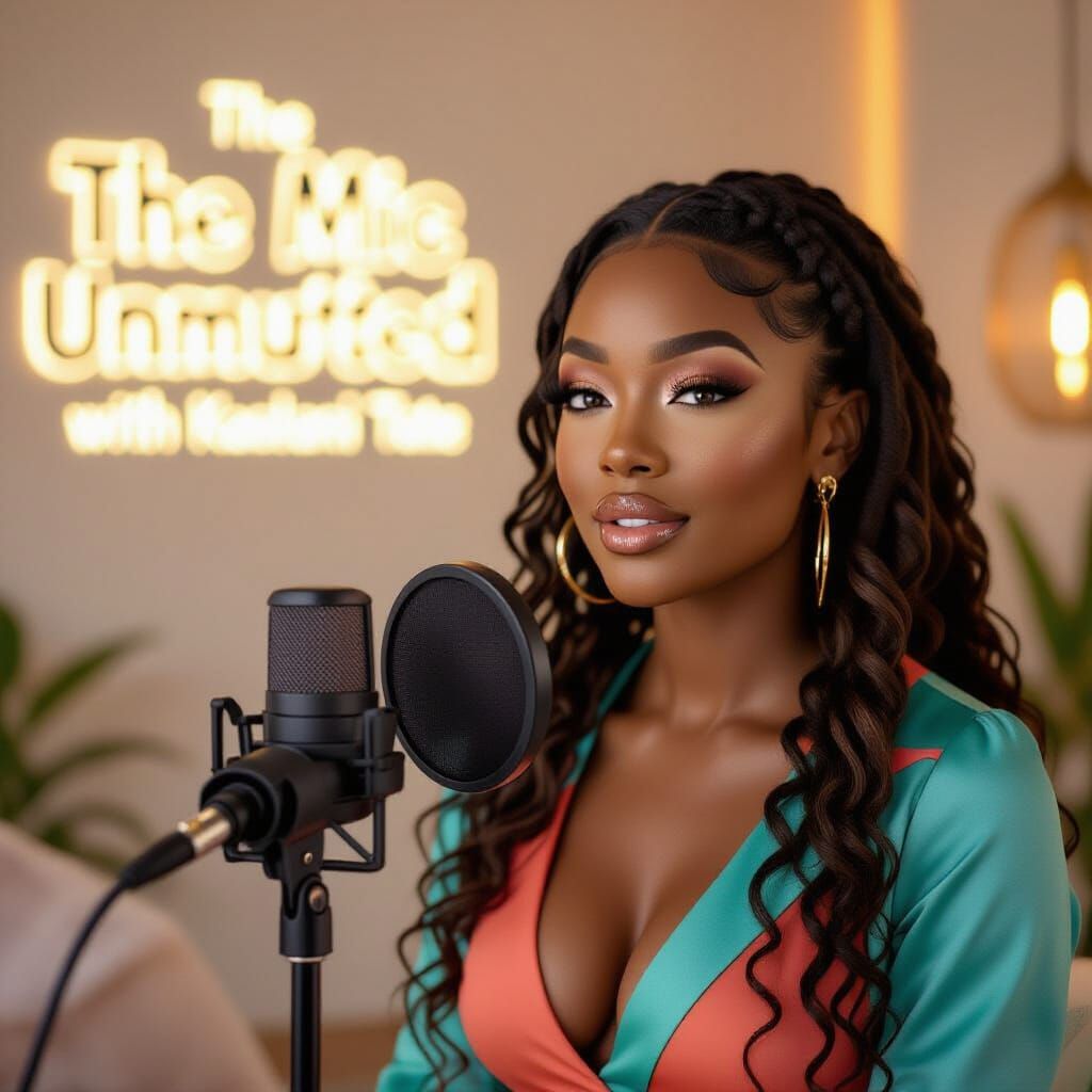 Kaelani Tate: Realistic Portrait with Studio Recording Scene