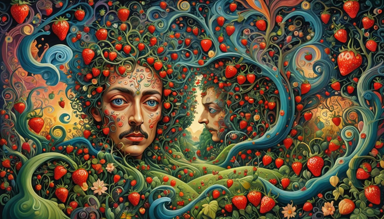 Surreal Dreamscape: Psychedelic Oil Painting Masterpiece