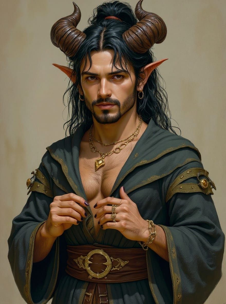 Tiefling Adventurer: Sorcerer Wizard Hybrid