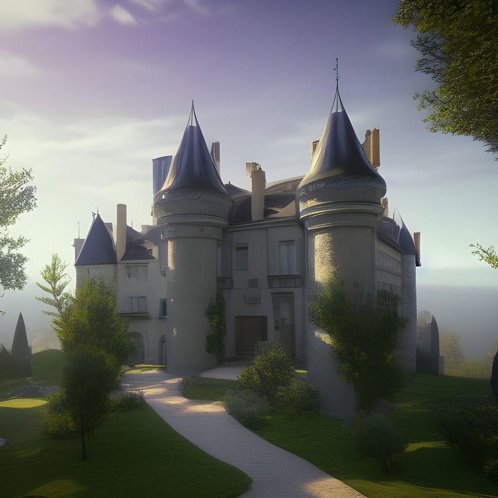 Ethereal Glass French Castle Concept Art
