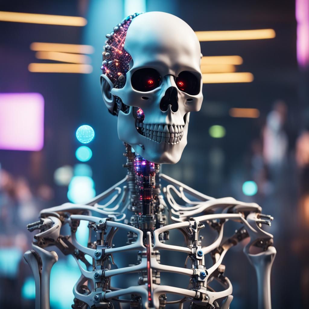 Cybernetic Exoskeleton Grafted onto Human Skeleton in Cyberp...