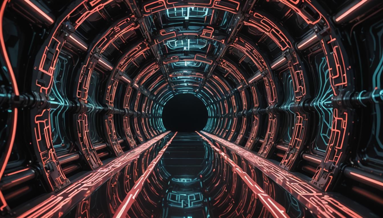 Mesmerizing Tunnel Effect with Warped Robots