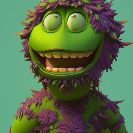 Plant Monster Concept Art in 3D Style