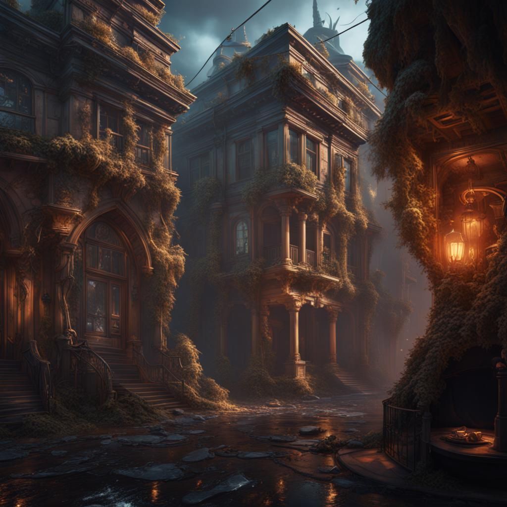 Spy Undercover in Fantastical Overgrown City