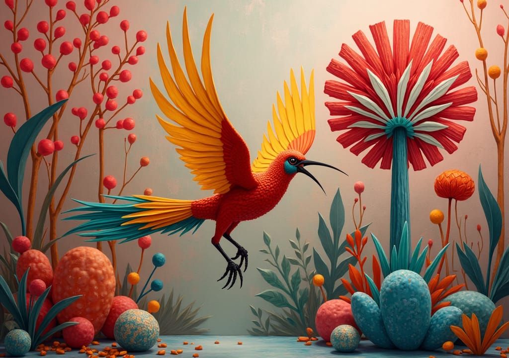 Whimsical Iris Folding Art: Wombilby Kookaburra