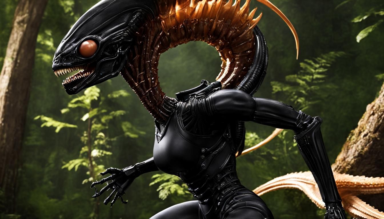 Kim Possible as Cyberpunk Xenomorph