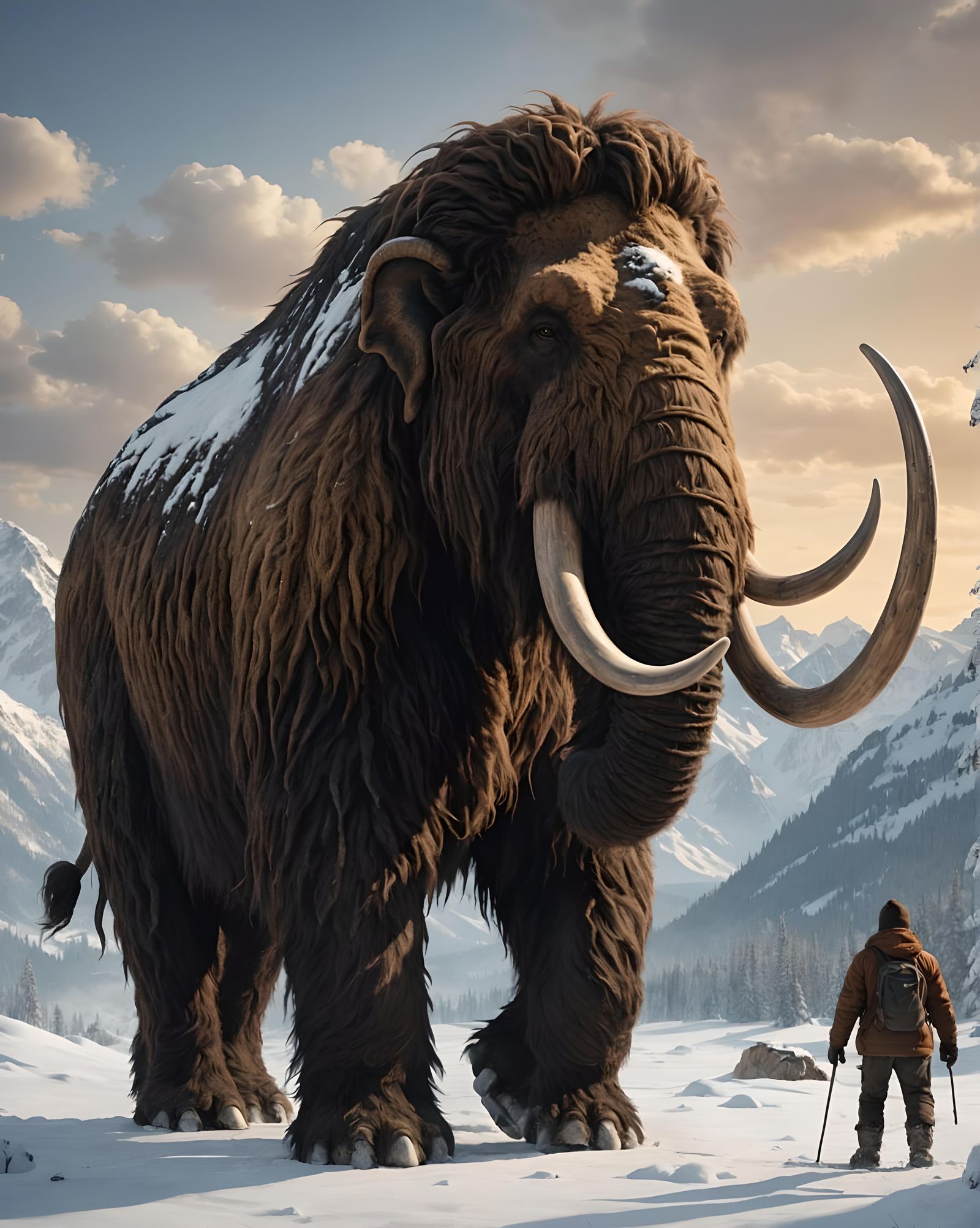 Majestic Woolly Mammoth Portrait