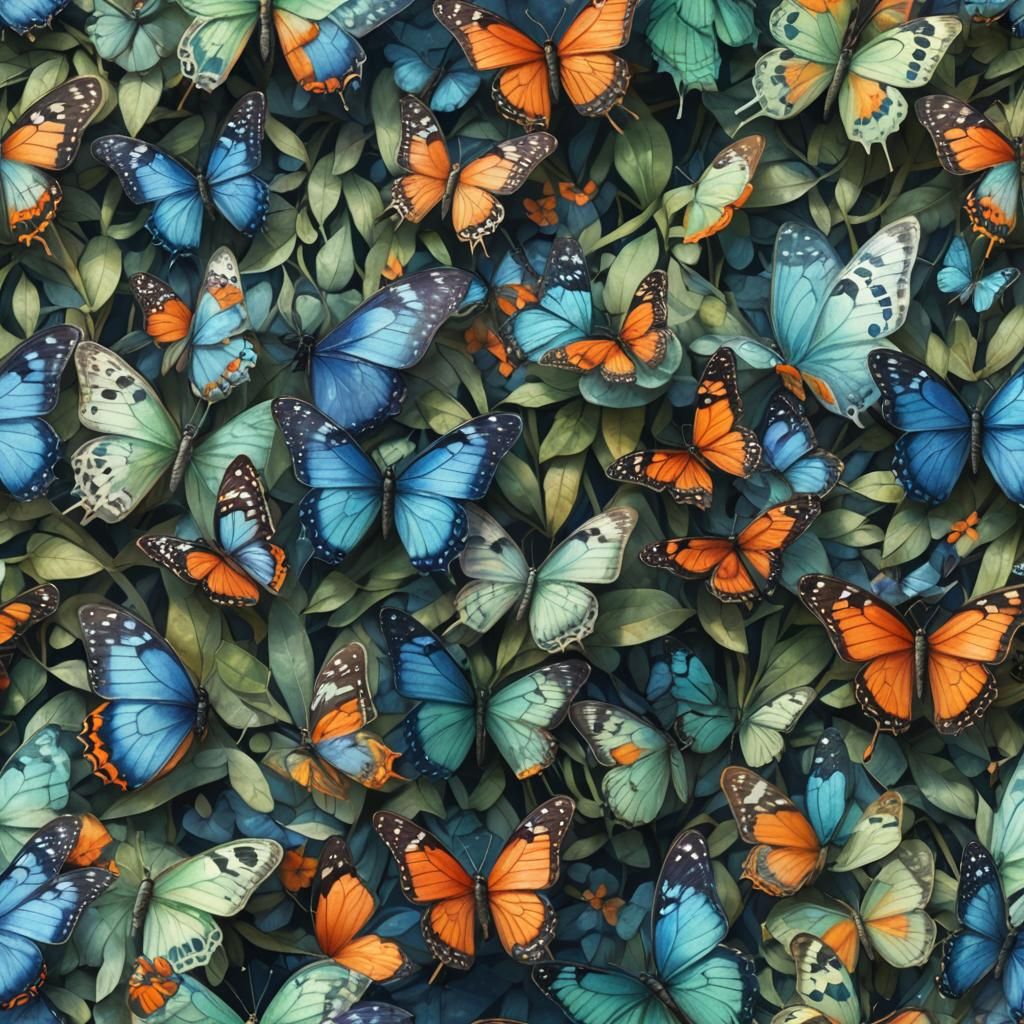 Butterfly Emerges from Cocoon in Watercolor Style