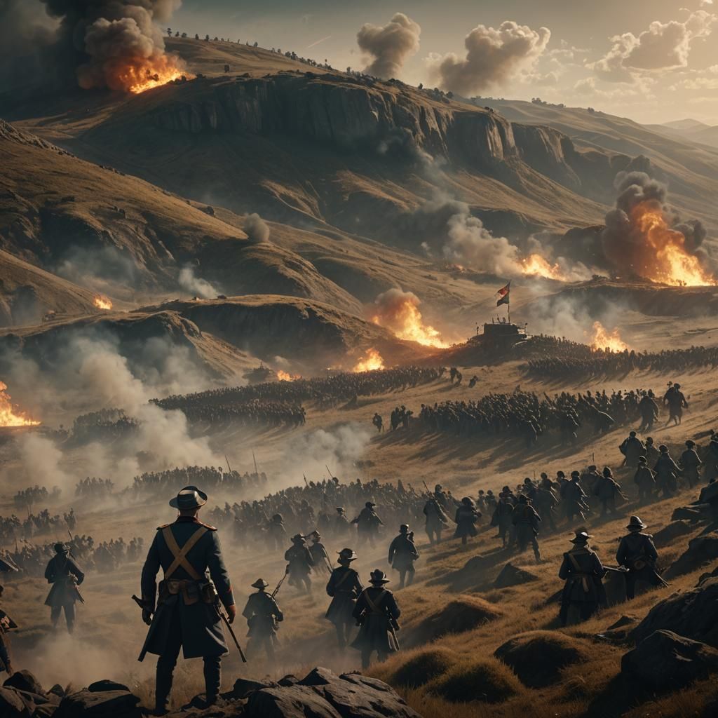 19th Century Commander Surveys Battlefield in Cinematic Styl...
