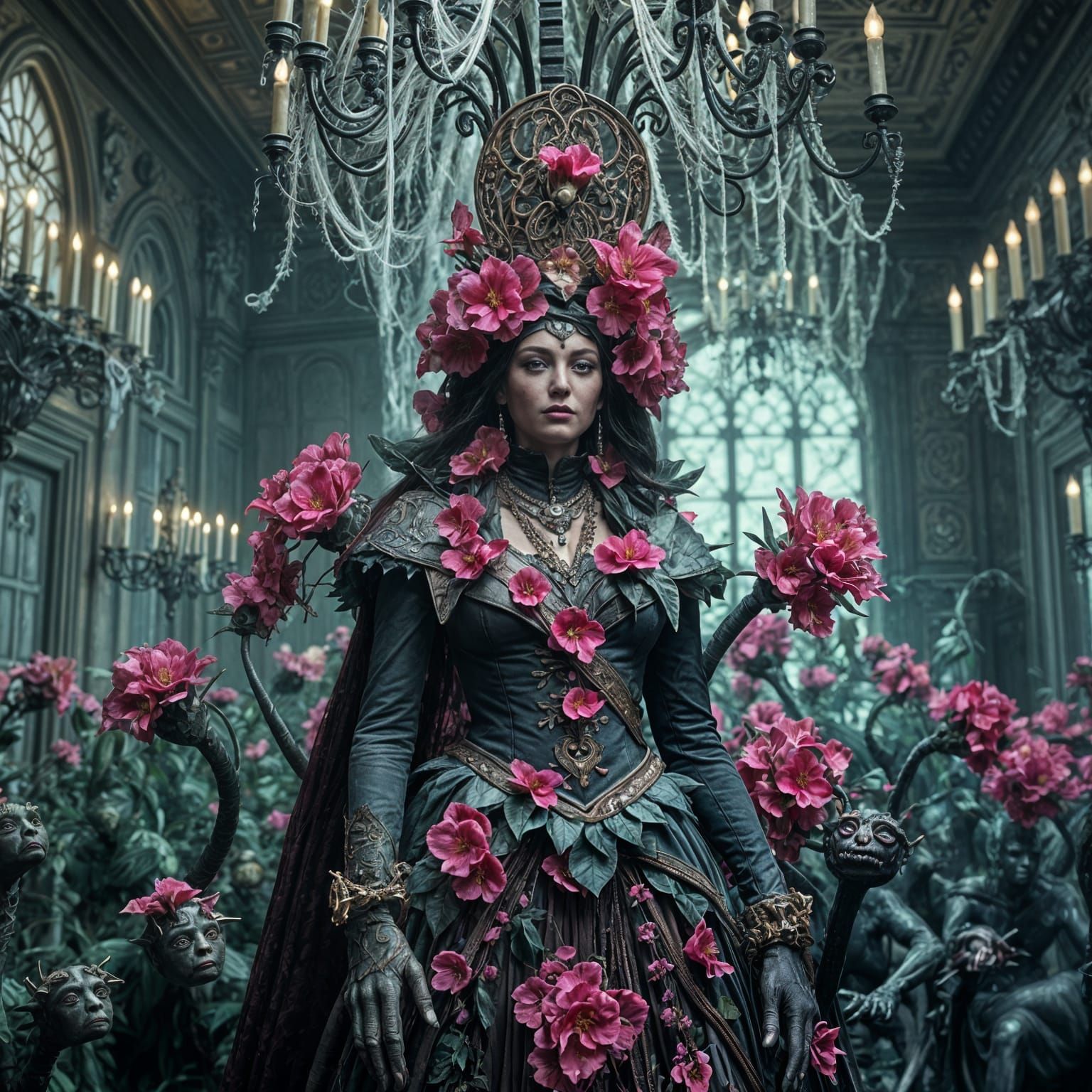 The Bougainvillea Empress Portrait: Photorealistic Close-Up