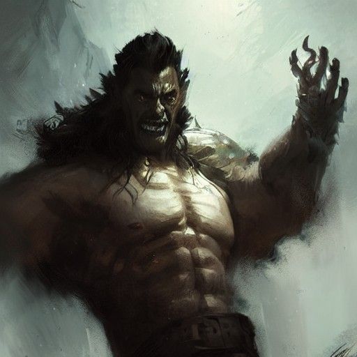 Sinister Beowulf Artwork in Dark Fantasy Style