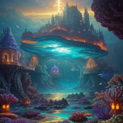 Spectacular Underwater Metropolis of Merfolk: Digital Matte ...