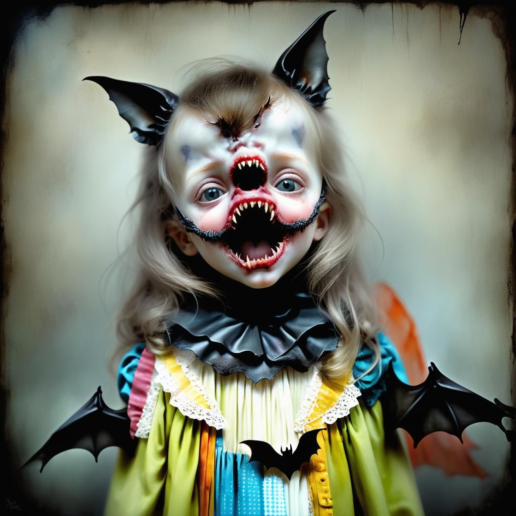 Eerie Photograph of Bat Inside Girl's Mouth