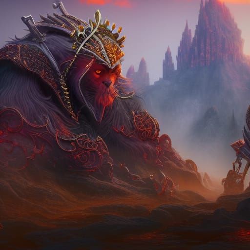 Fantastical King and Queen in Detailed Digital Painting