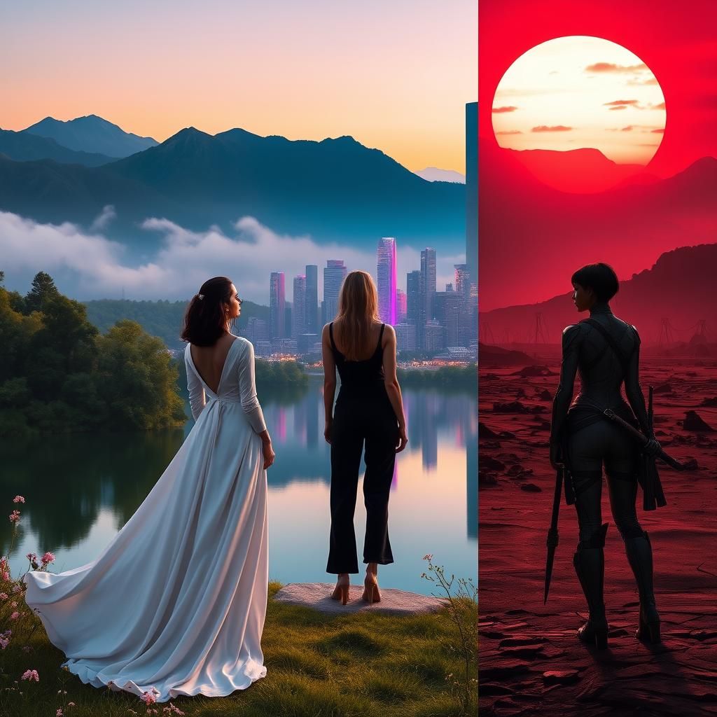 Woman Through Time: A Surrealist Triptych