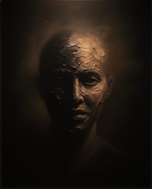 The painting hung in the dim corridor like a secret waiting ...