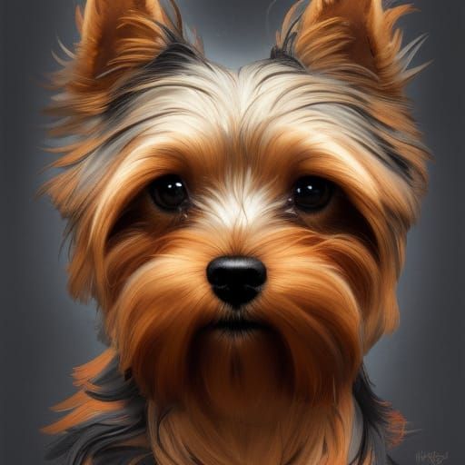 Hyperdetailed Yorkshire Terrier Portrait in Unreal Engine 5