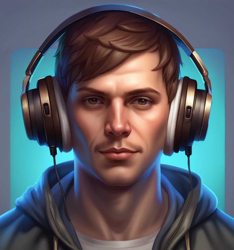 Fantasy Gamer Portrait in Hyperdetailed Style