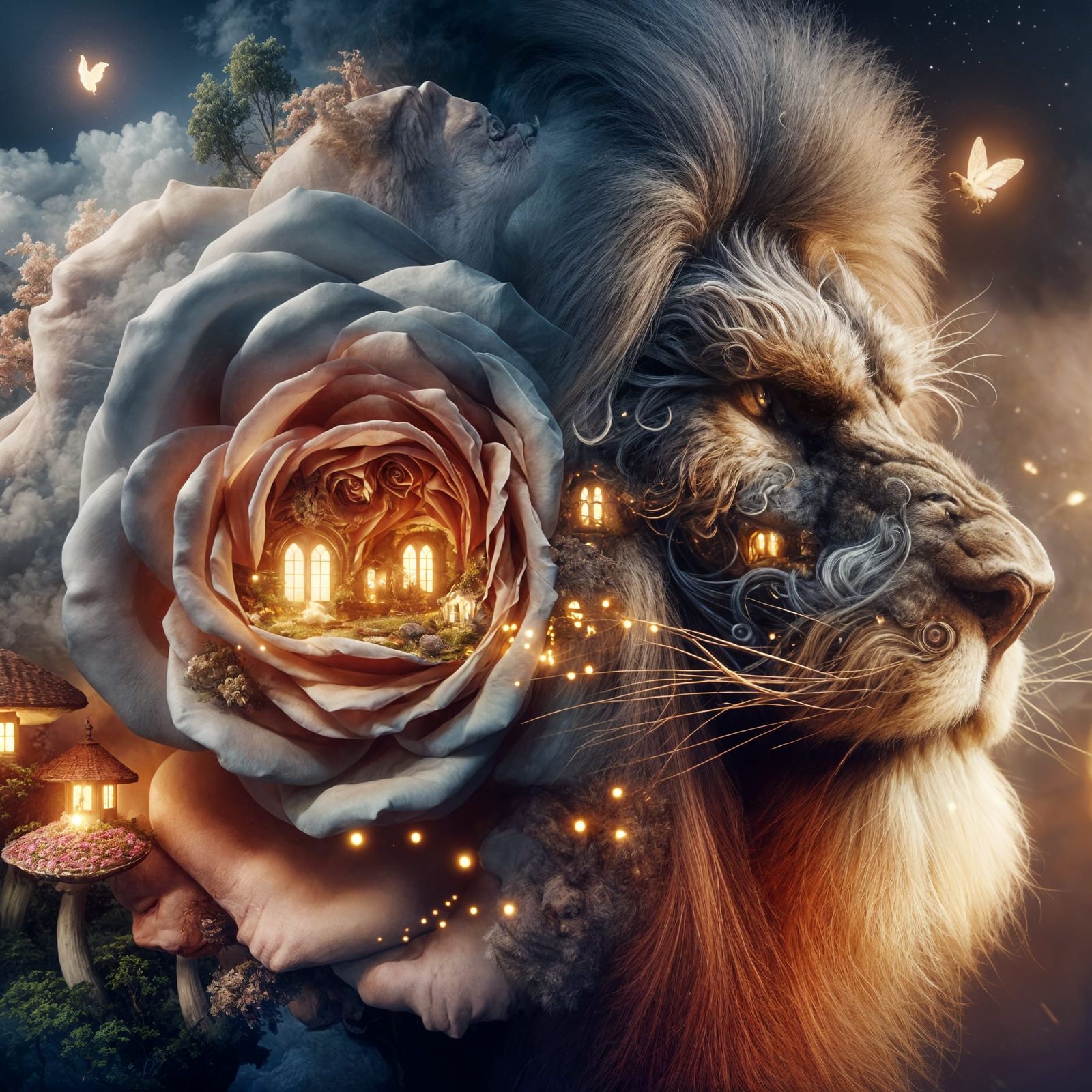 Rose Fairy Village Merged with Mythical Beast