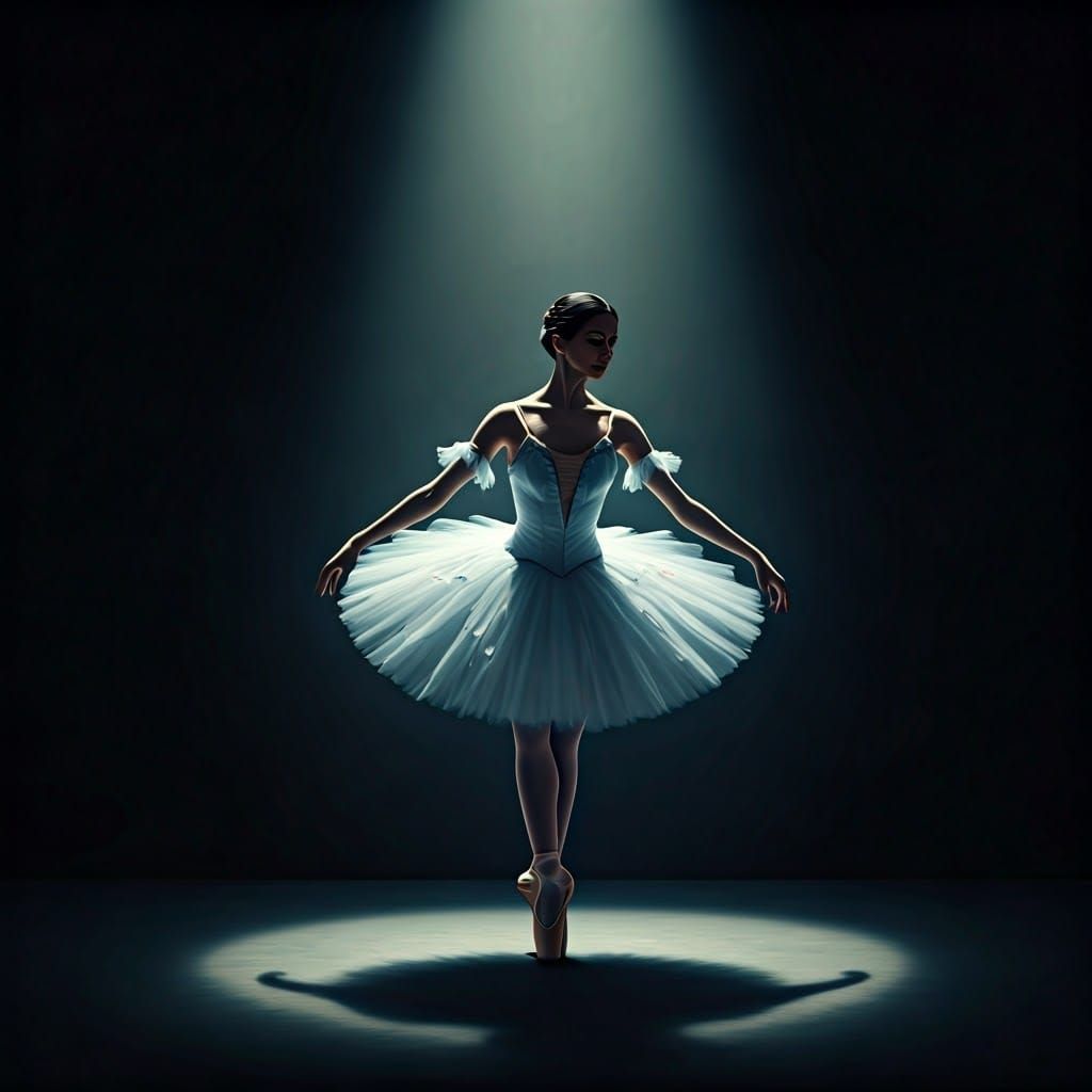 Ballerina in a Whimsical Impressionist Light