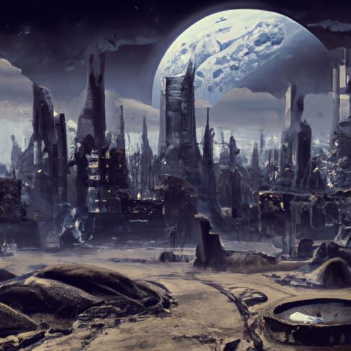 Epic Lunar City: A Digital Matte Painting