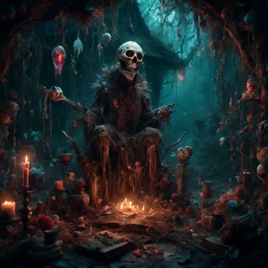 Baba Yaga in Dreamy Macabre Style