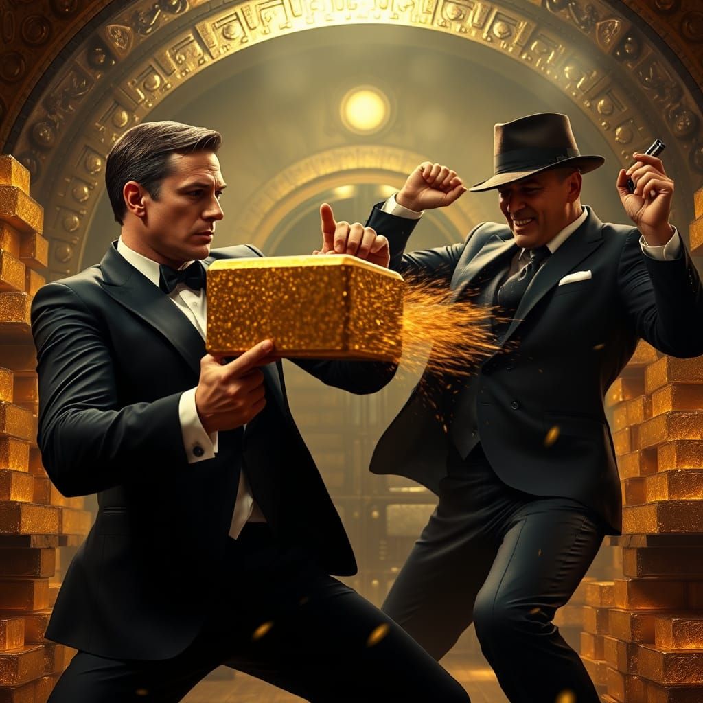 James Bond Battles Oddjob in Opulent Fort Knox Vault